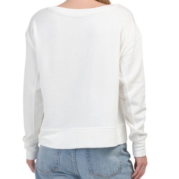 NWT JANE & DELANCEY Embroidered Cozy Fleece Long Sleeve Sweatshirt Size L - Picture 2 of 5